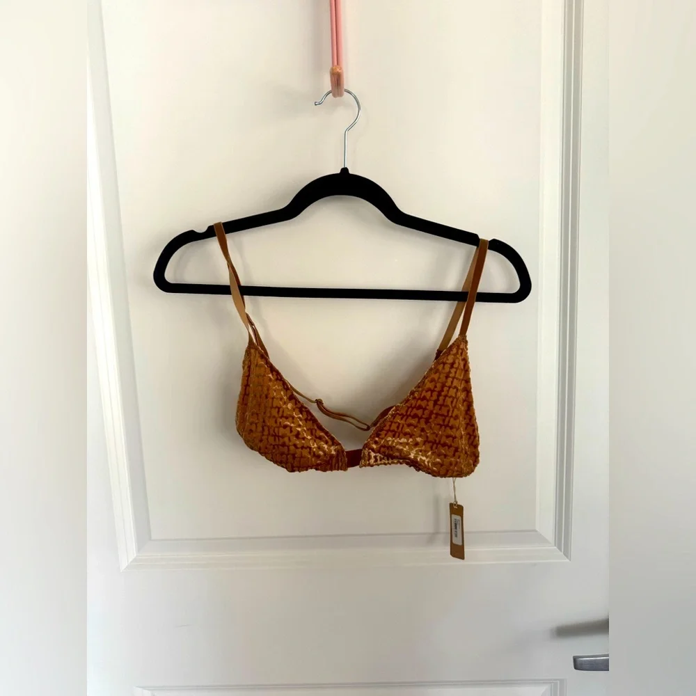 SKIMS Velvet Burnout Logo Triangle Bralette - Picture 1 of 6